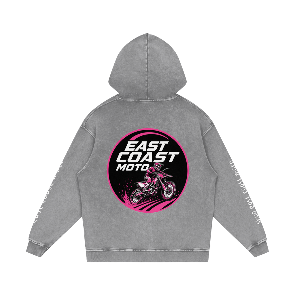 Snow Washed Loose Cotton Hoodie
